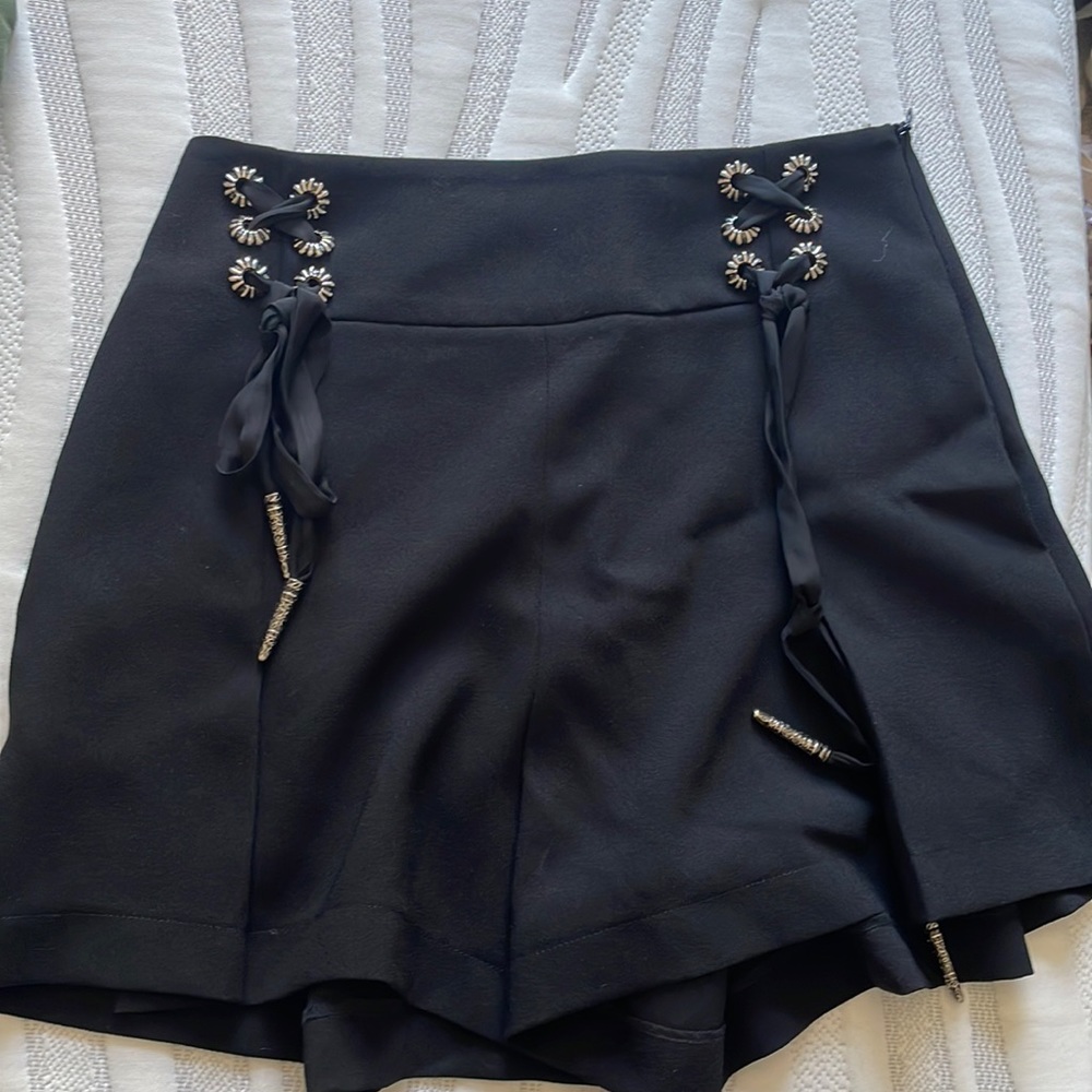 The kooples high waisted shorts with metal details